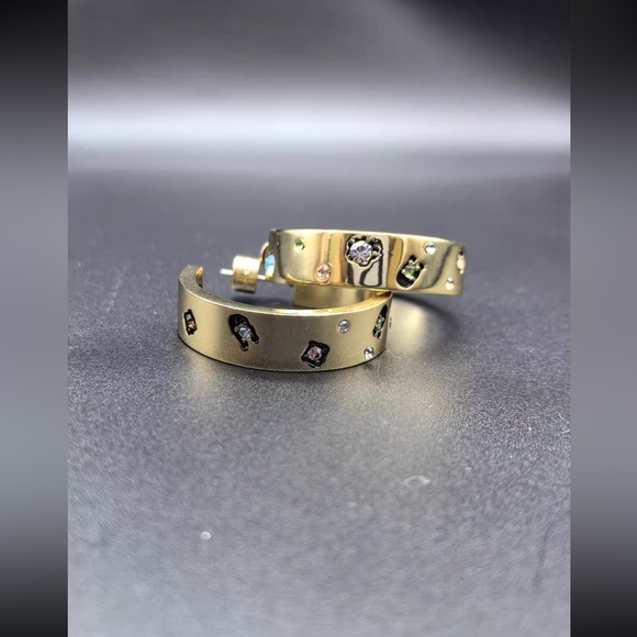 Coach Gold-Tone Hoop Earrings - Picture 2 of 7